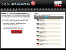 Tablet Screenshot of dinonlinekalender.dk
